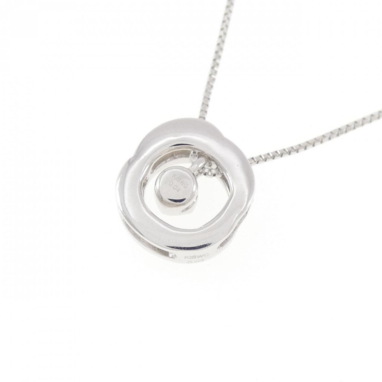 K18WG ダイヤモンド ネックレス 0.04CT