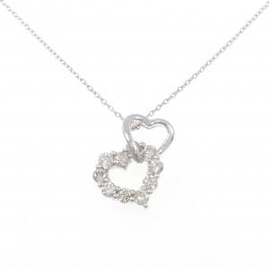 K18WG ハート ダイヤモンド ネックレス 0.50CT