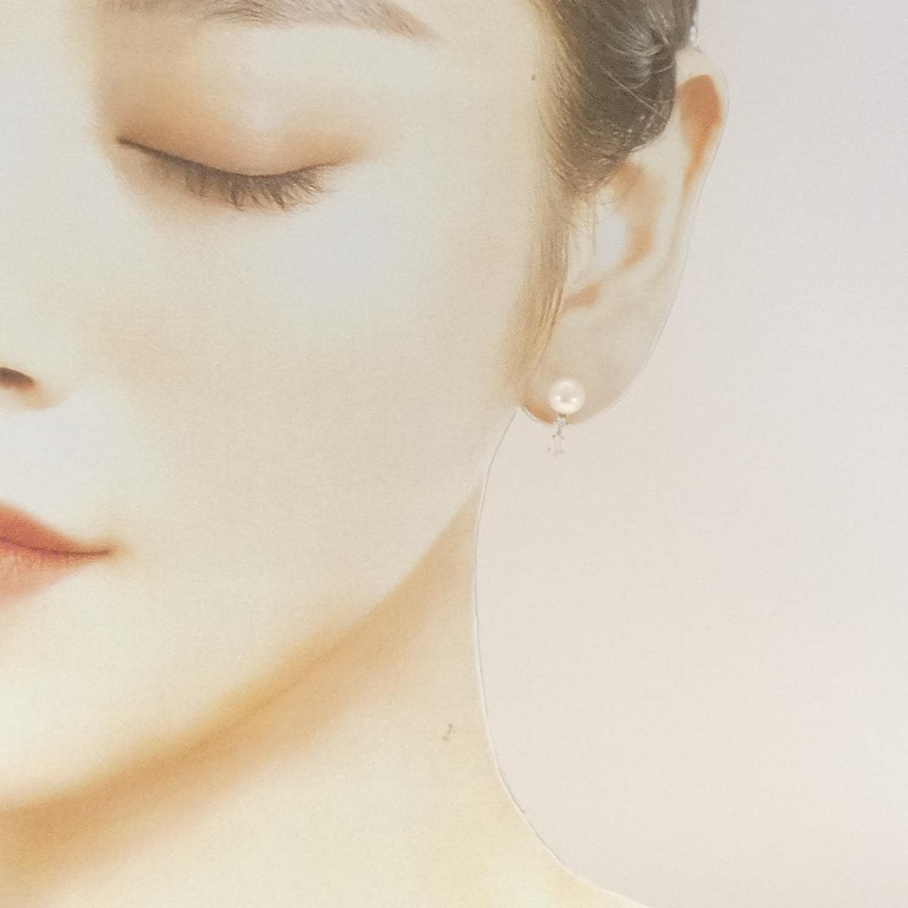 アガット 淡水パール ピアス 5.9mm