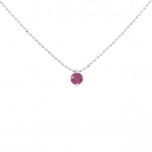 K14WG ルビー ネックレス