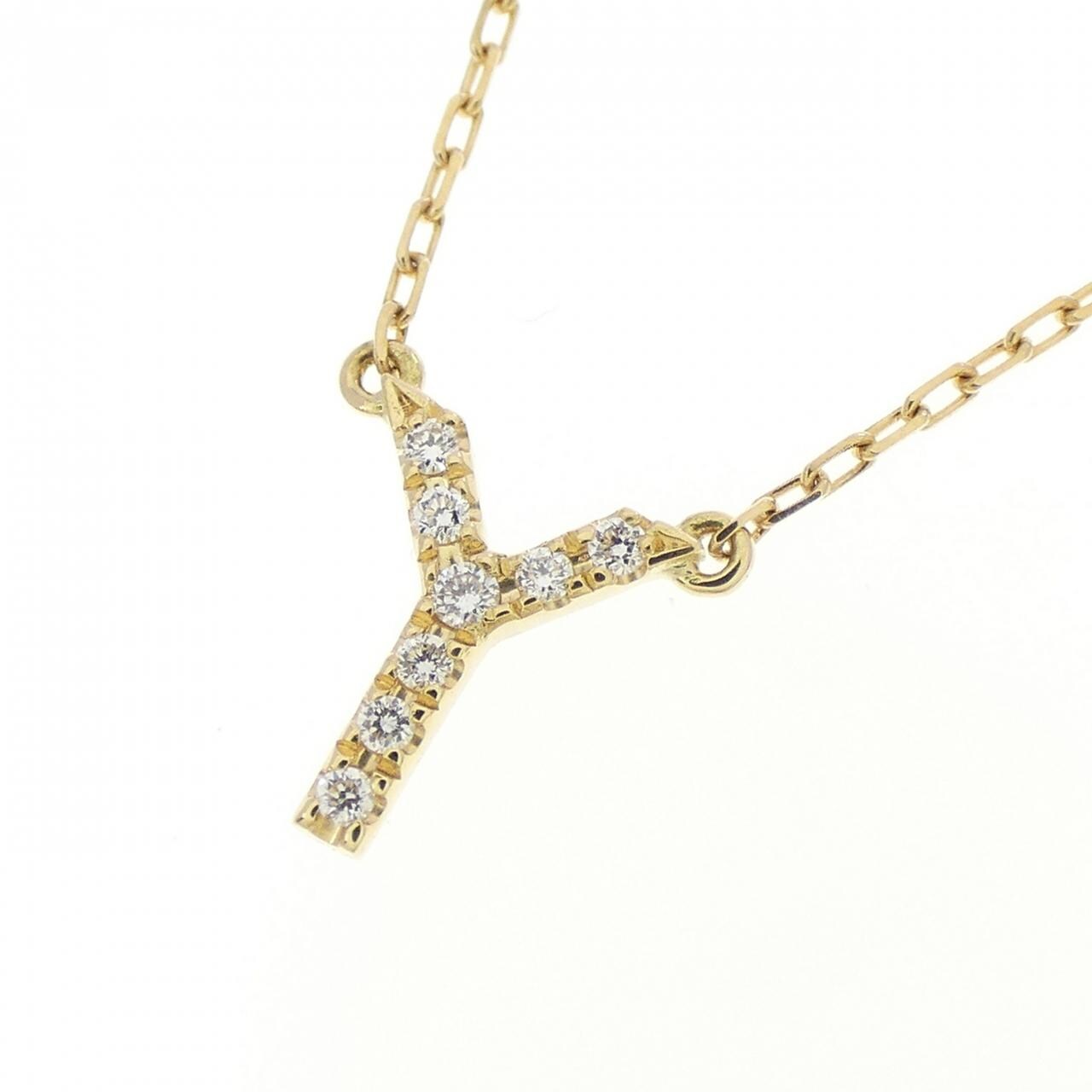 アーカー イニシャル ネックレス 0.03CT