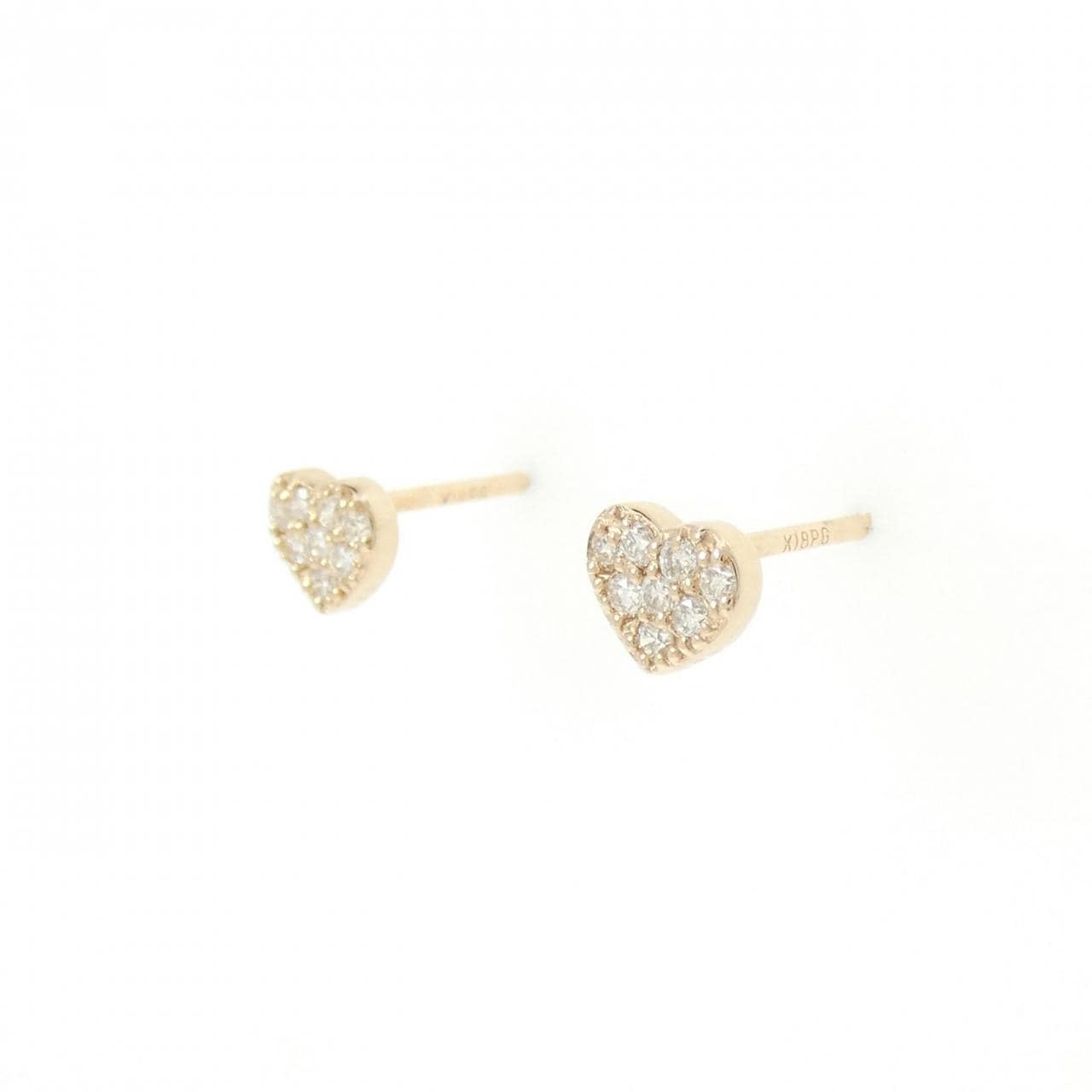 ポンテヴェキオ ハート ダイヤモンド ピアス 0.12CT