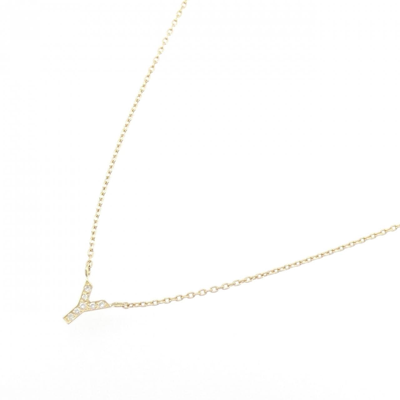 スタージュエリー イニシャル ダイヤモンド ネックレス 0.04CT