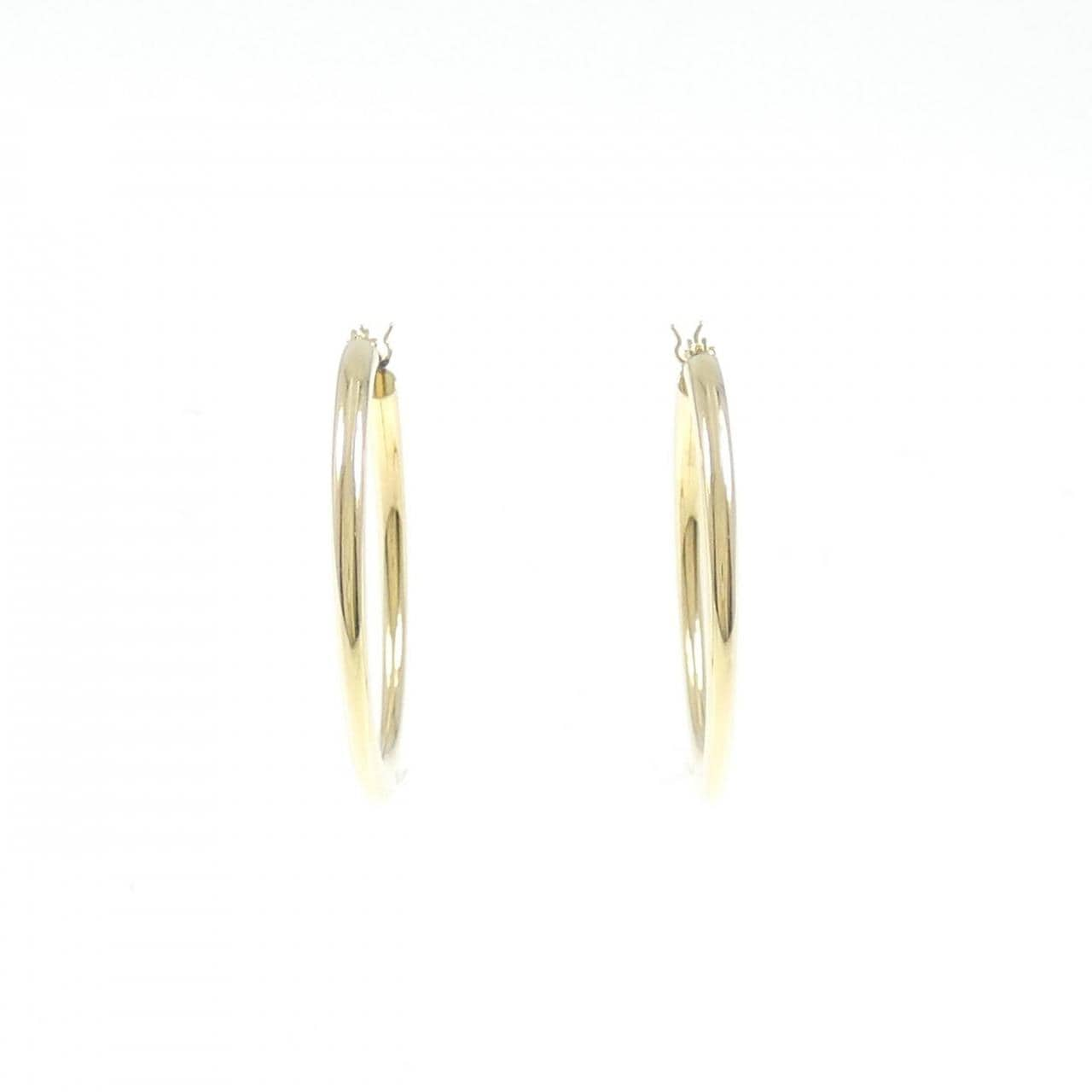 K18YG hoop earrings