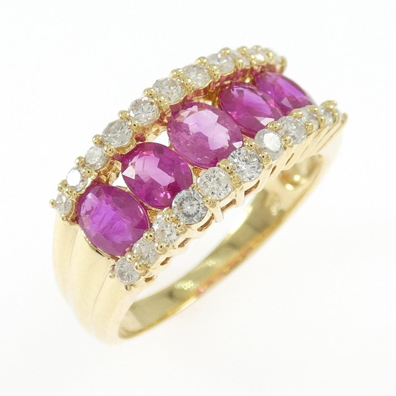 K18YG ルビー リング 1.30CT