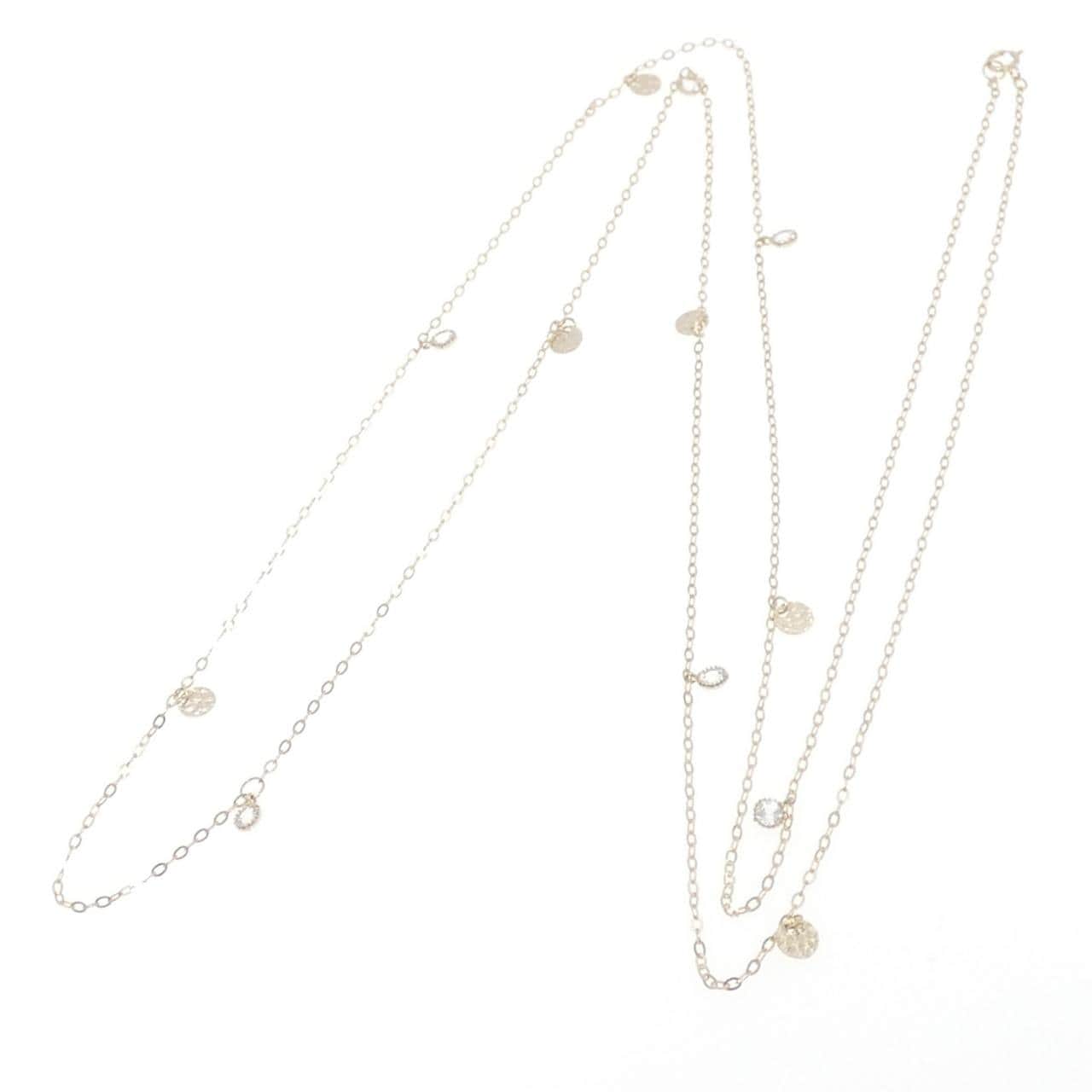 750YG ホワイトトパーズ ネックレス