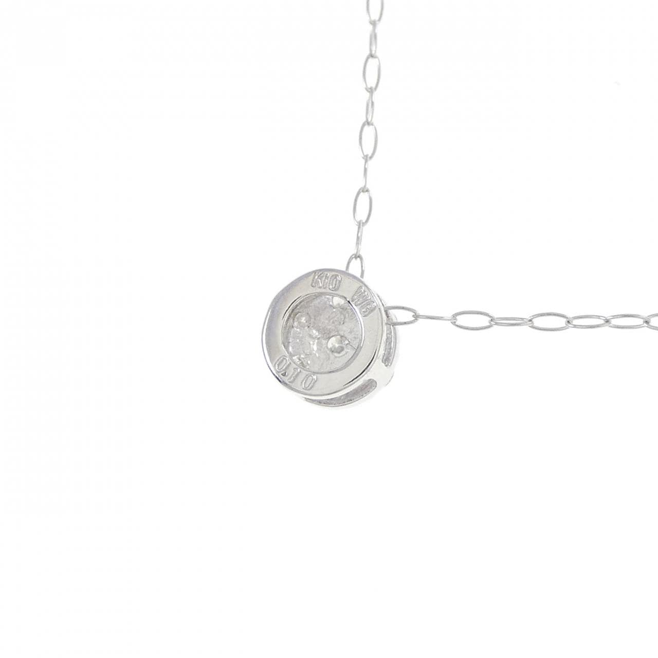 K10WG ダイヤモンド ネックレス 0.10CT