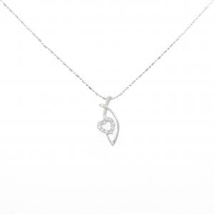 750WG ハート ダイヤモンド ネックレス 0.18CT