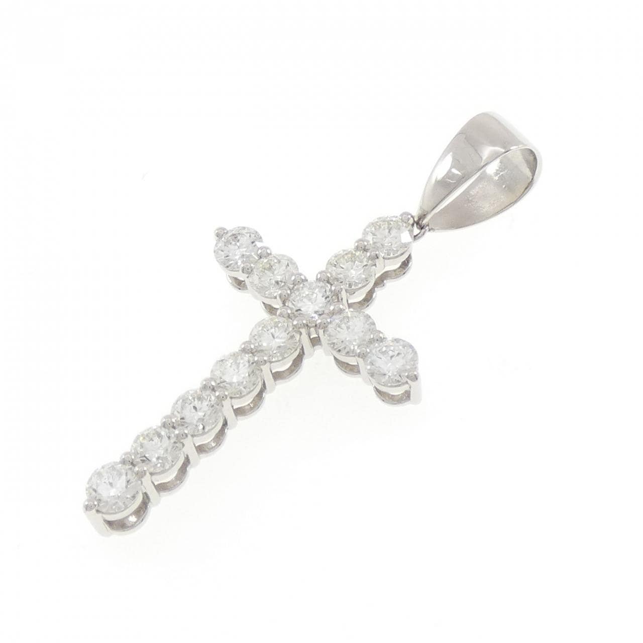 PT900 クロス ダイヤモンド ペンダント 2.00CT