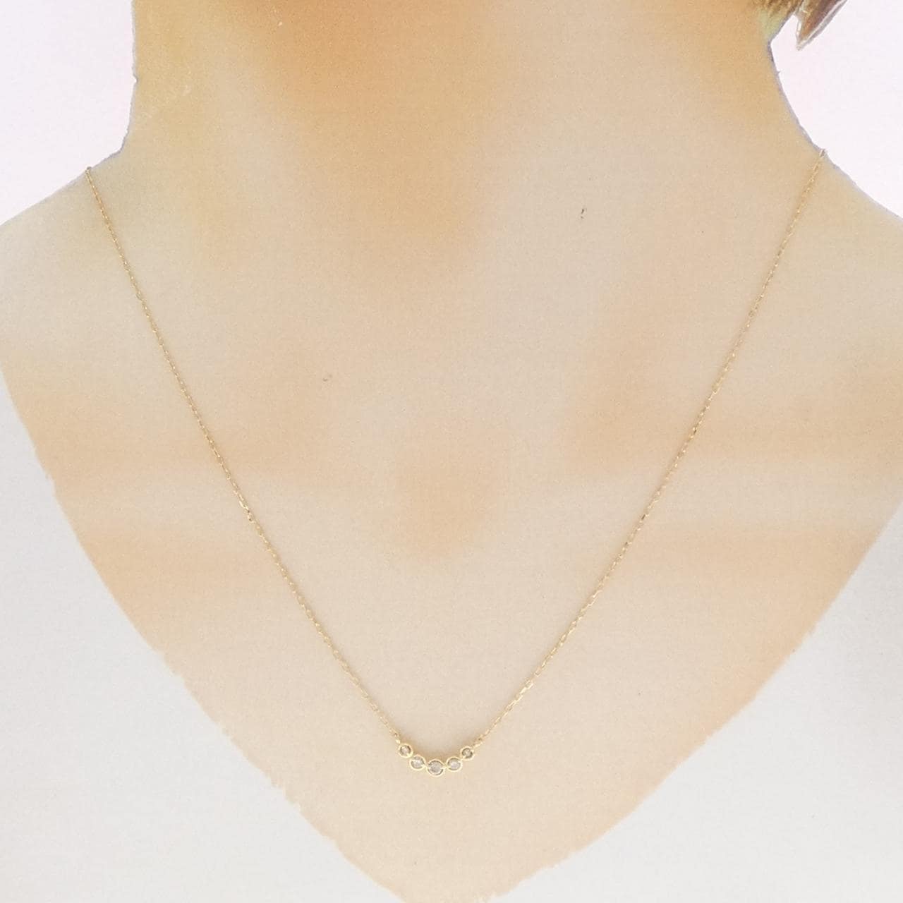K18YG ダイヤモンド ネックレス 0.14CT