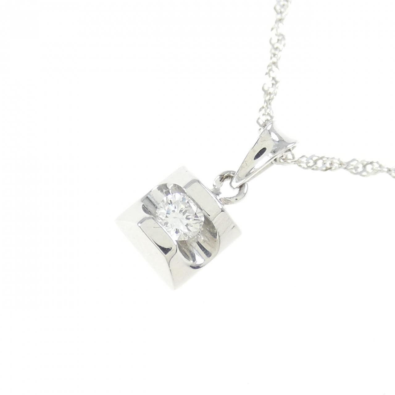 18KWG/750WG Diamond Necklace 0.10CT