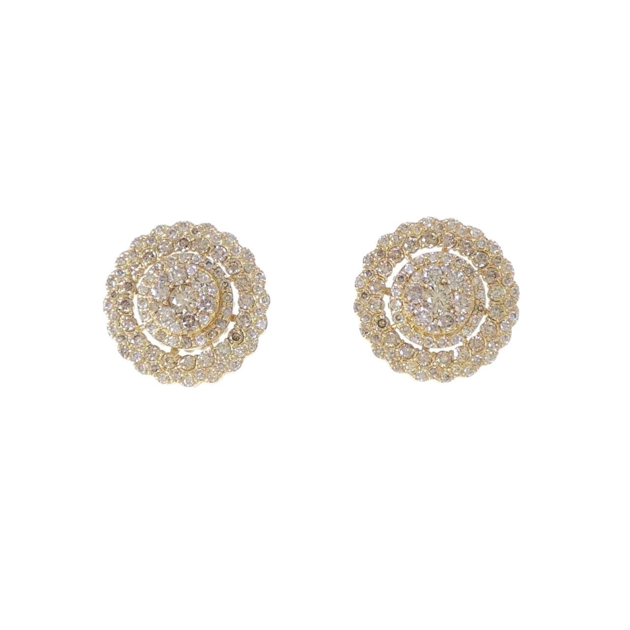 K18YG ダイヤモンド ピアス 2.00CT