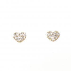ポンテヴェキオ ハート ダイヤモンド ピアス 0.12CT