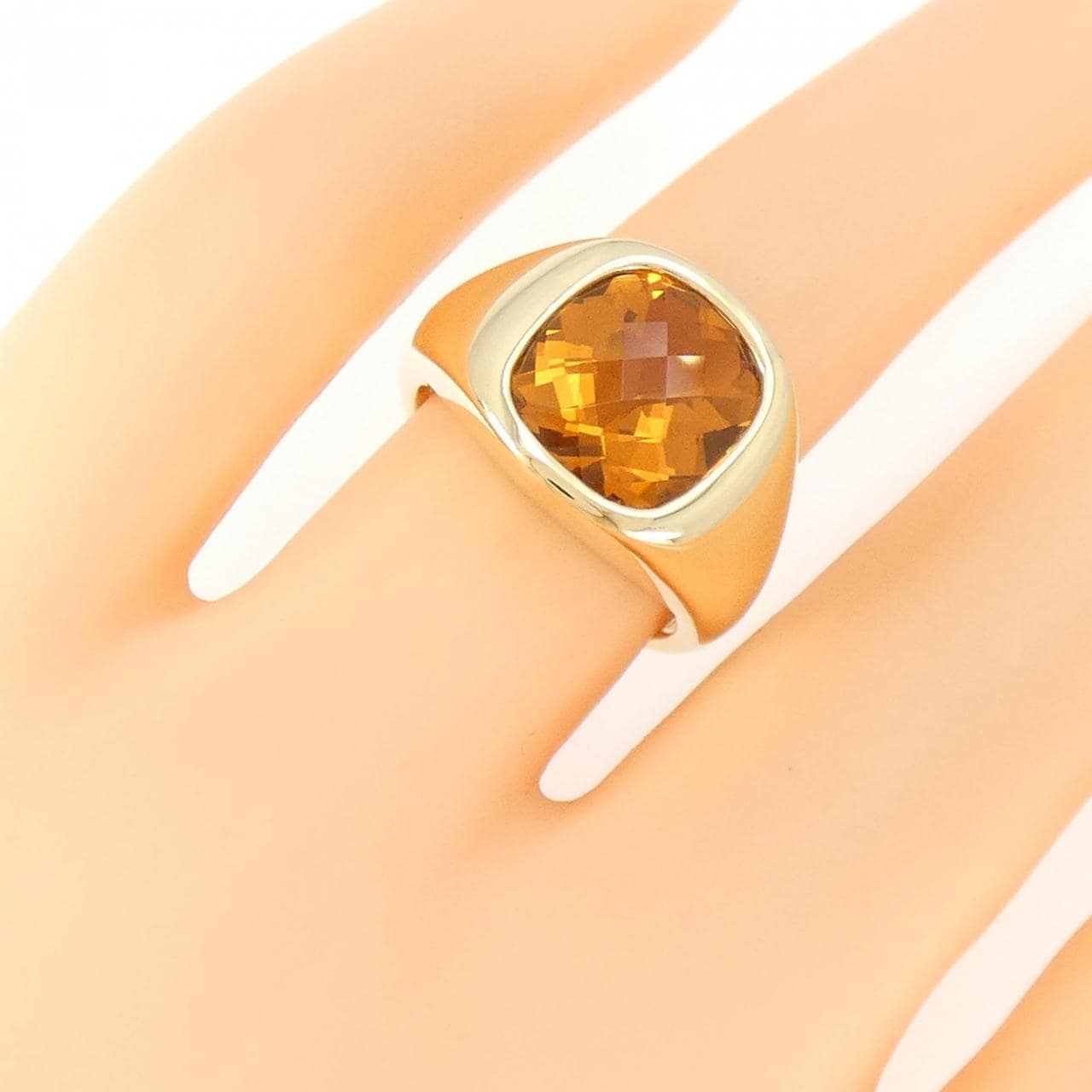 750YG Citrine Ring