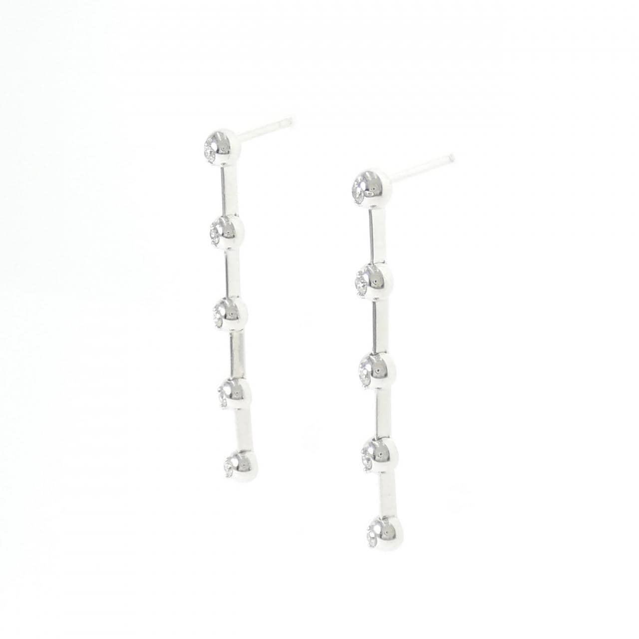 K18WG ダイヤモンド ピアス 0.20CT