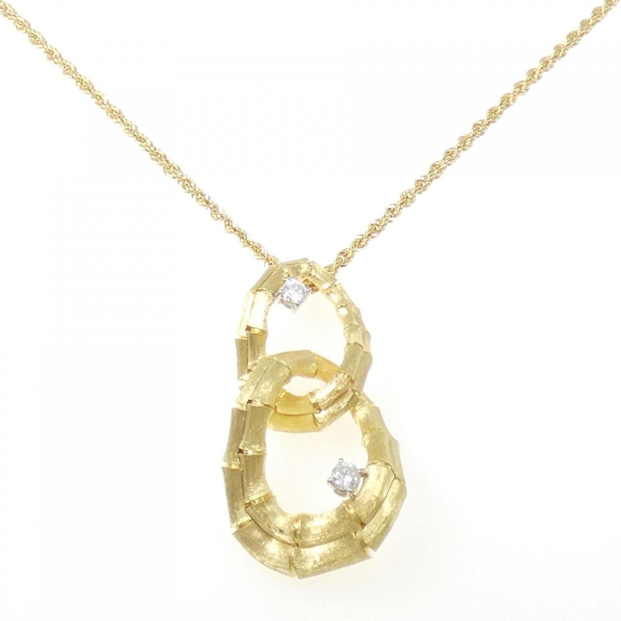 K18YG/K18WG ダイヤモンド ネックレス 0.28CT