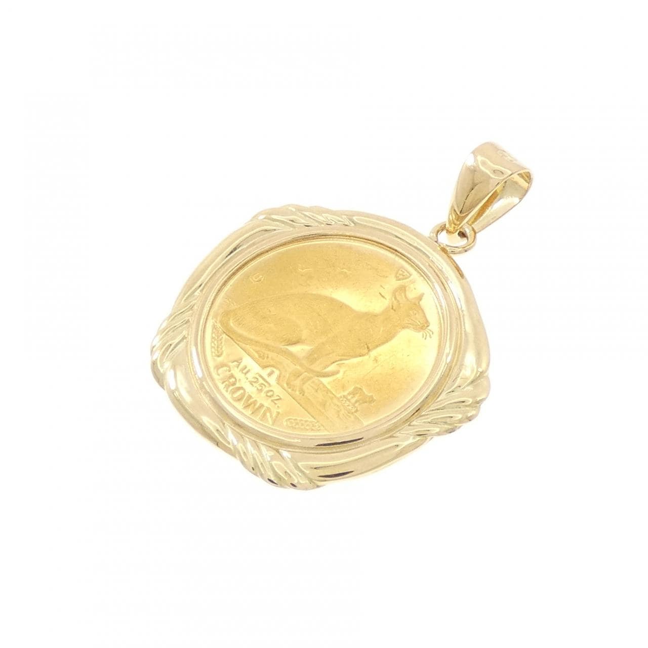 K18YG(枠) コイン ペンダント
