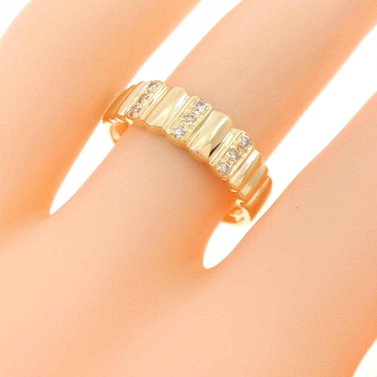 K18YG ダイヤモンド リング 0.09CT