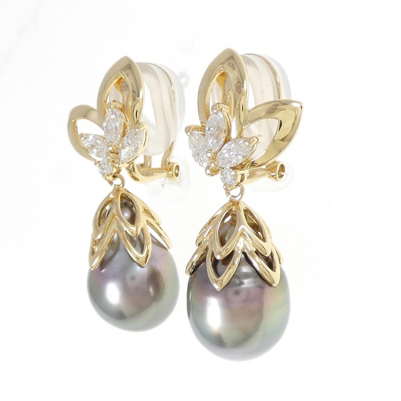 KOMEHYO | K18YG Black Butterfly Pearl Earrings / Pierced Earrings