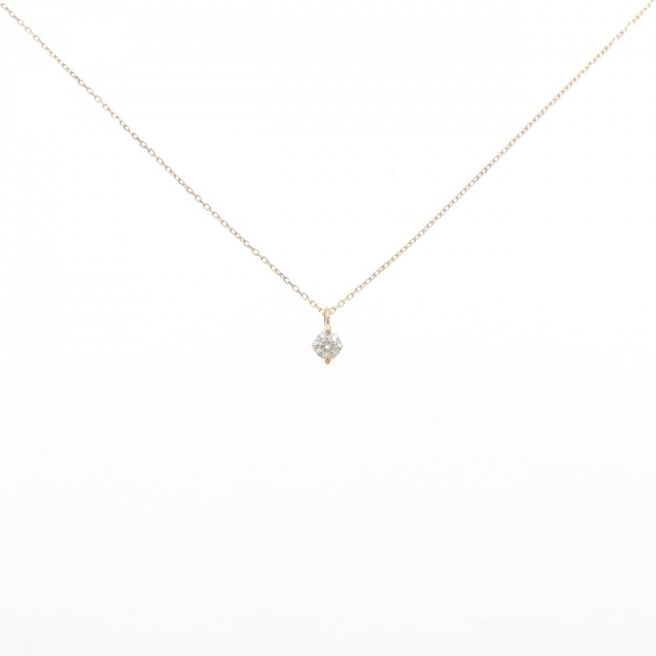 K18YG ソリティア ダイヤモンド ネックレス 0.07CT