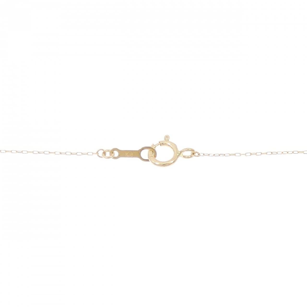 K18YG ハート サファイヤ ネックレス 0.50CT