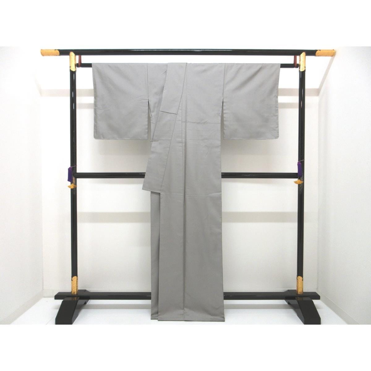 【未使用品】紬　小松織物　小松紀夫　鷹の湯泥染