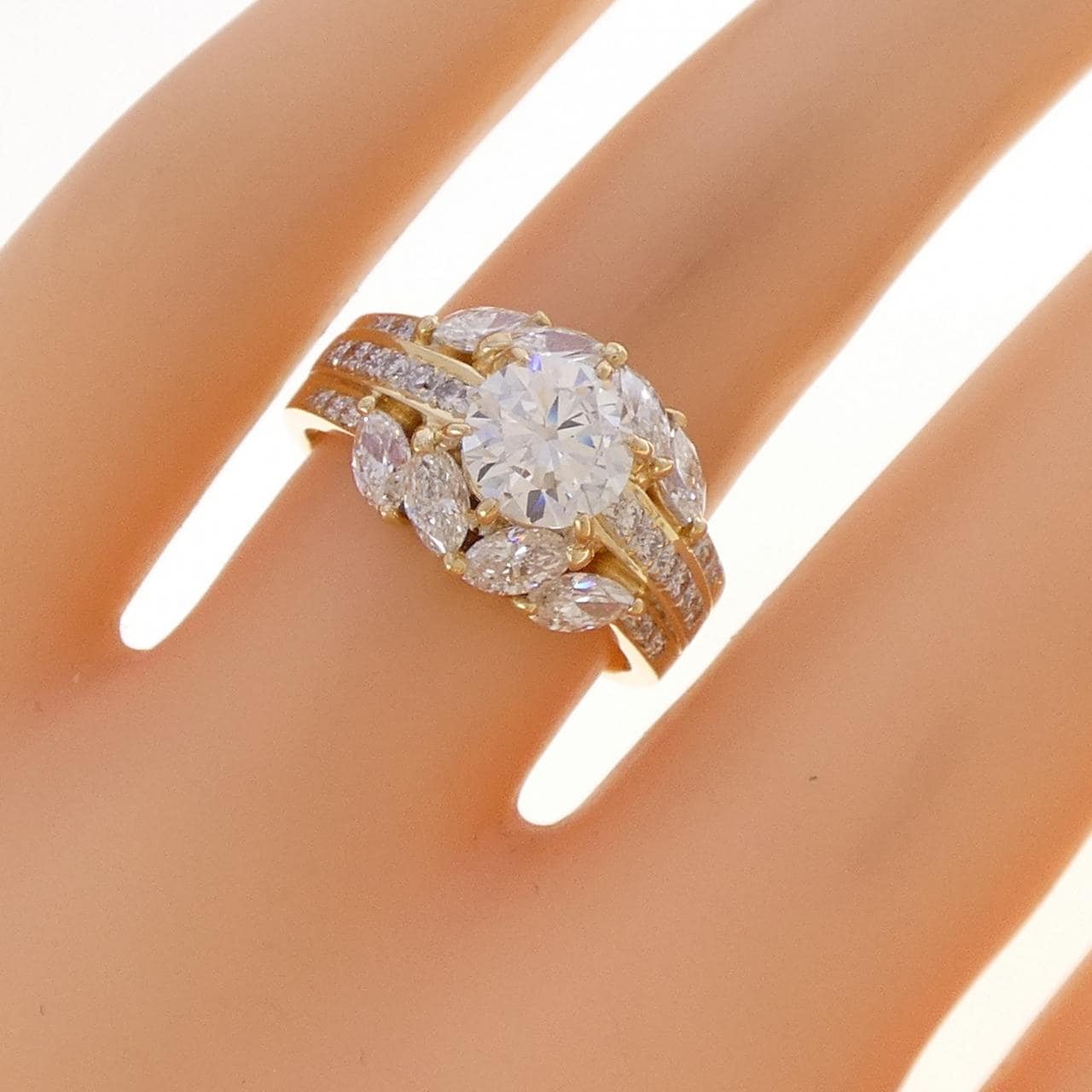 K18YG ダイヤモンド リング 1.00CT F VVS2 Good