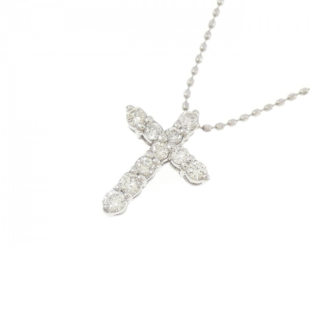 PT900 クロス ダイヤモンド ネックレス 0.30CT