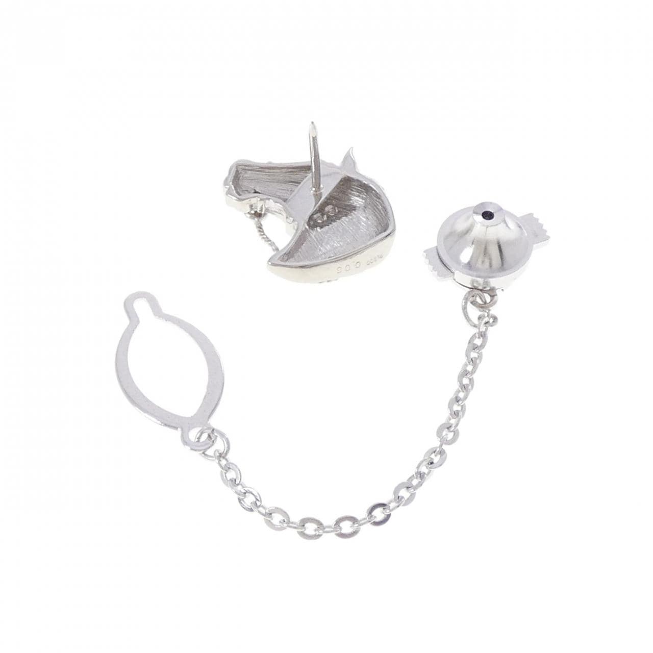 PT900 ホース ダイヤモンド タイピン 0.05CT