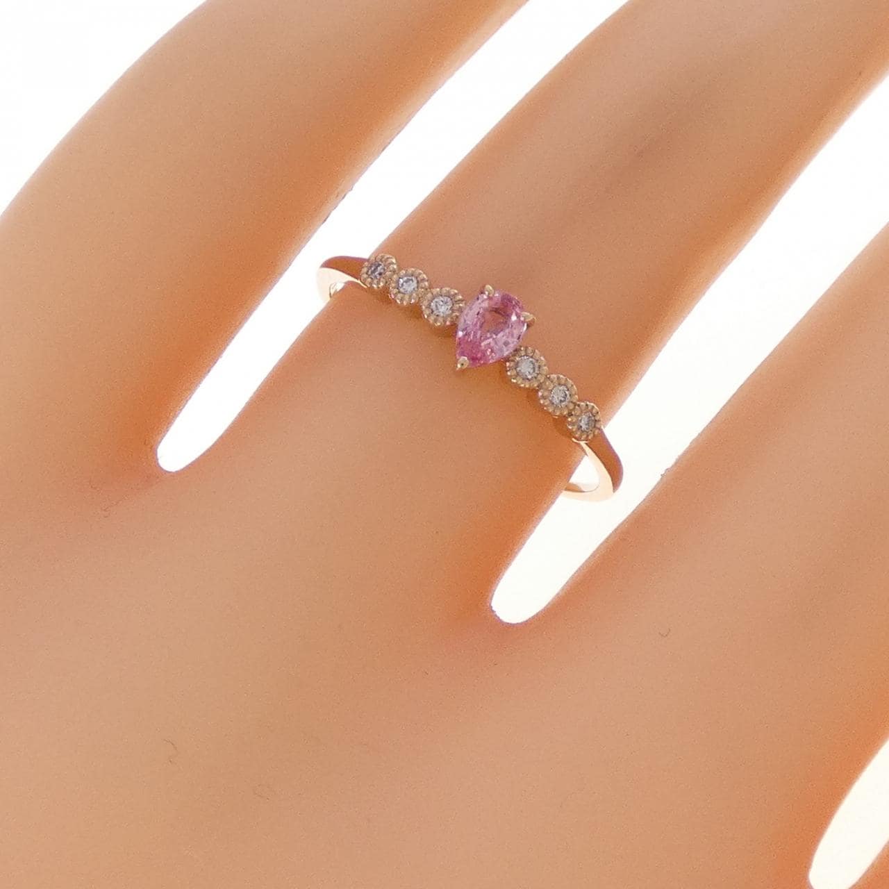 K18PG サファイヤ リング 0.158CT