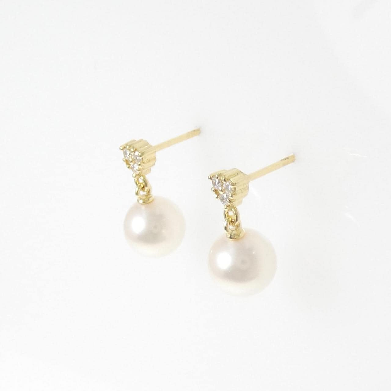 K18YG アコヤパール ピアス 7.0mm