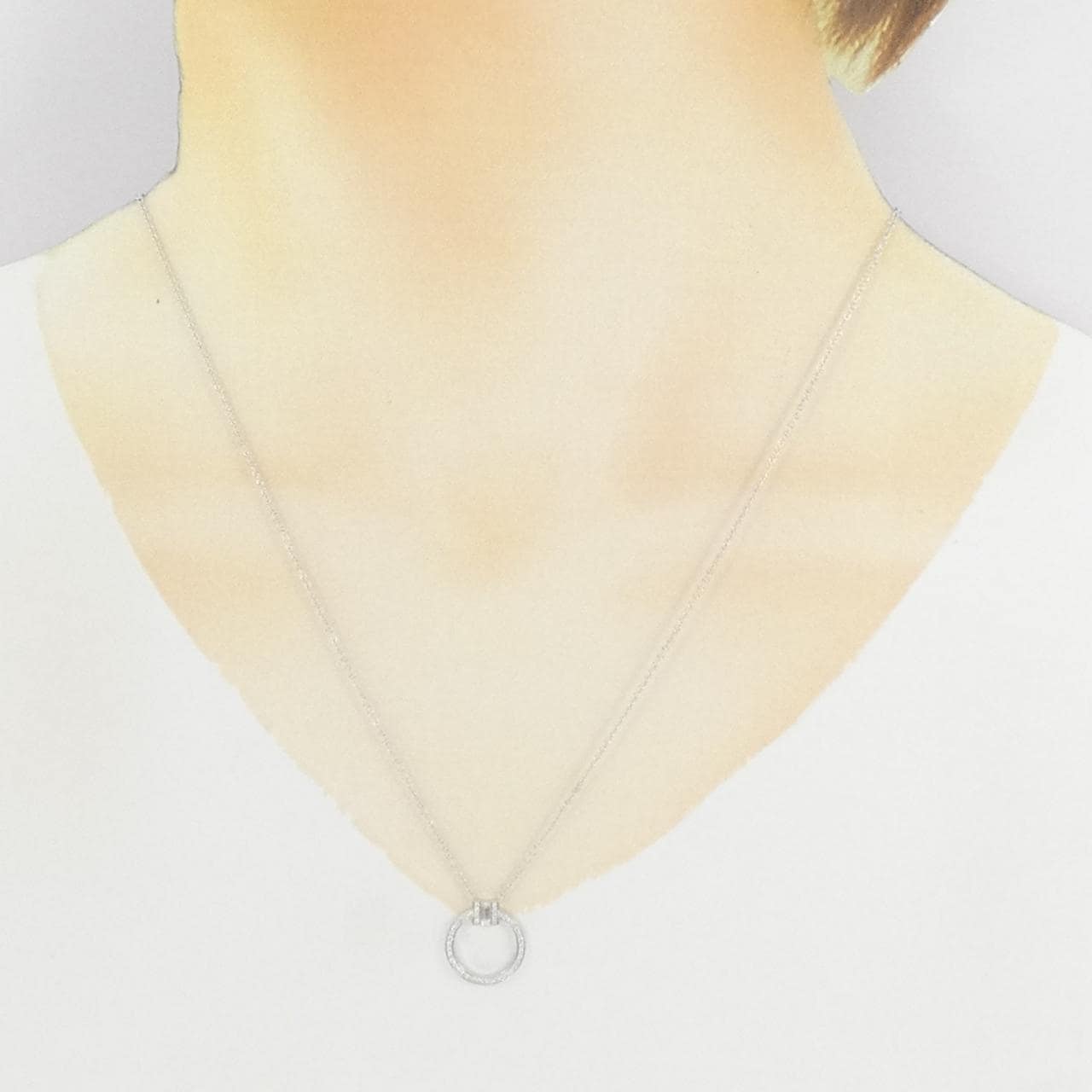 ティファニー Tトゥー ネックレス 0.14CT