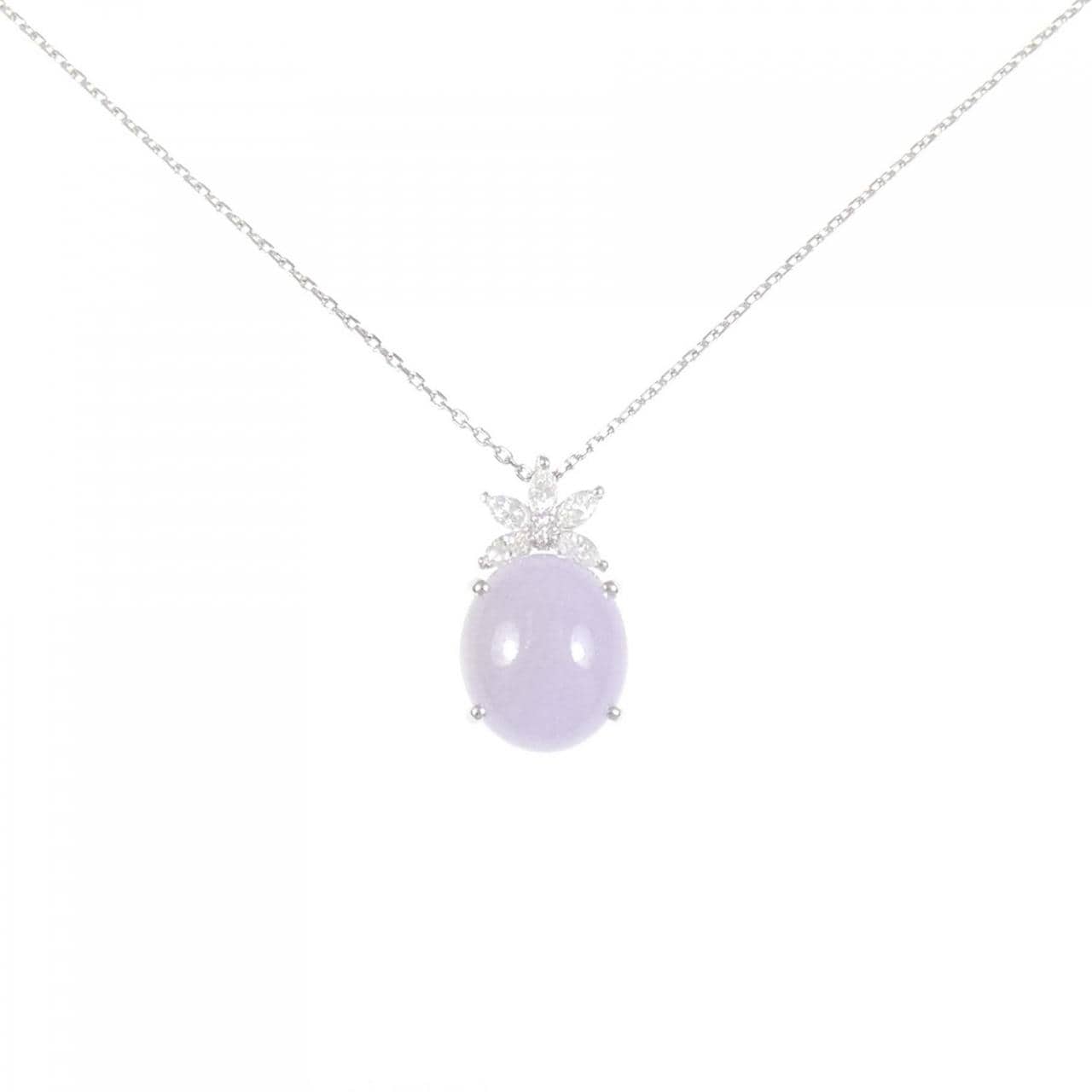 PT900/PT850 ラベンダーヒスイ ネックレス 6.17CT