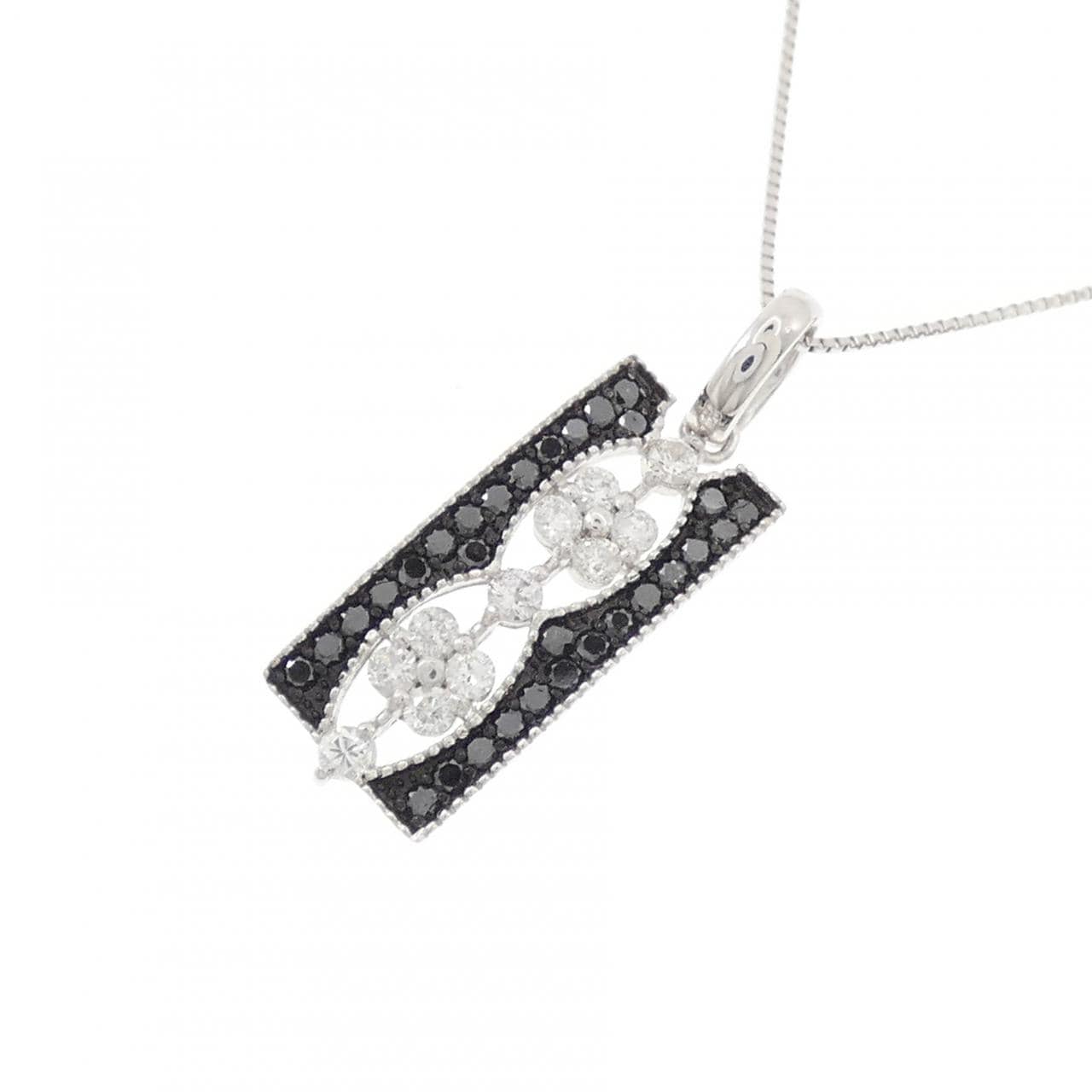 K18WG/K18BG ダイヤモンド ネックレス 0.55CT