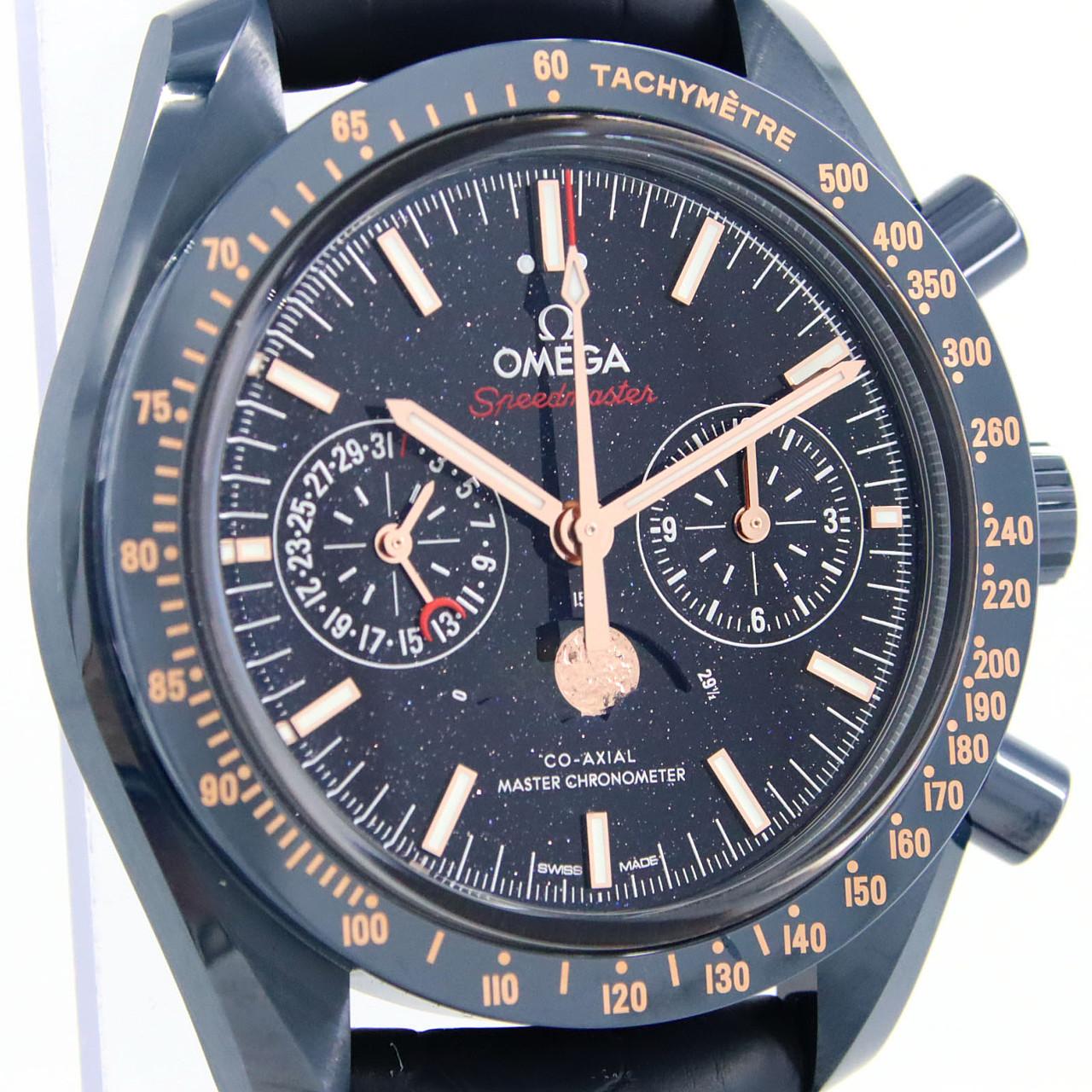 オメガ スピードマスタームーンフェイズブルーサイドオブザムーン 304.93.44.52.03.002 セラミック 自動巻