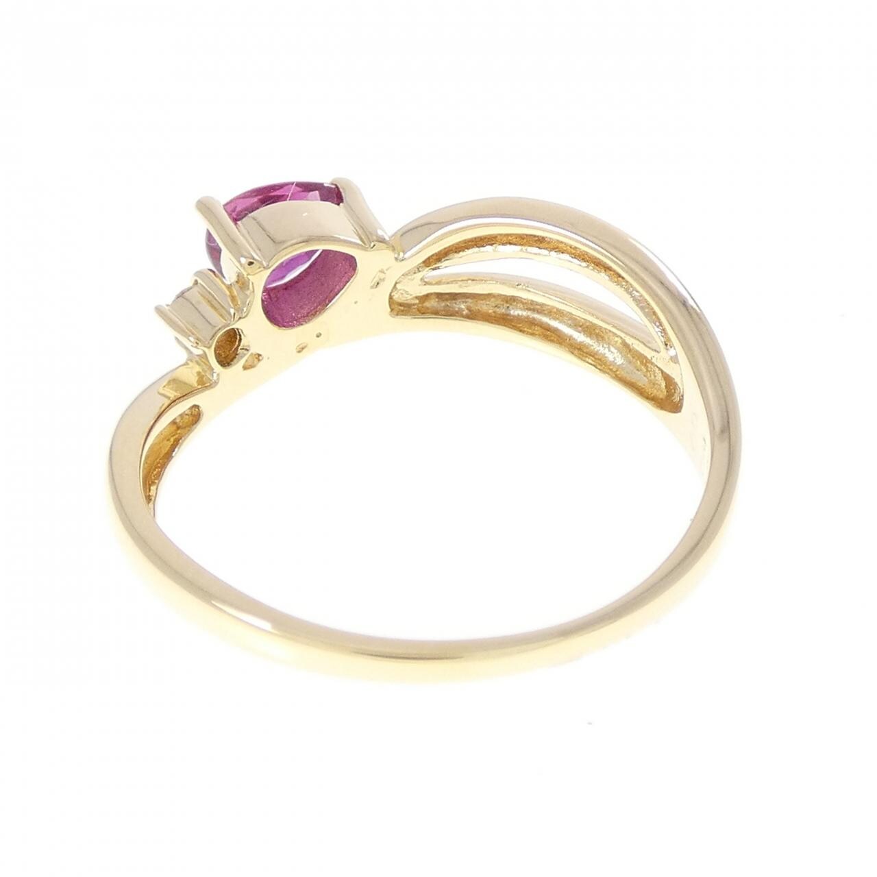 K18YG ルビー リング 0.36CT