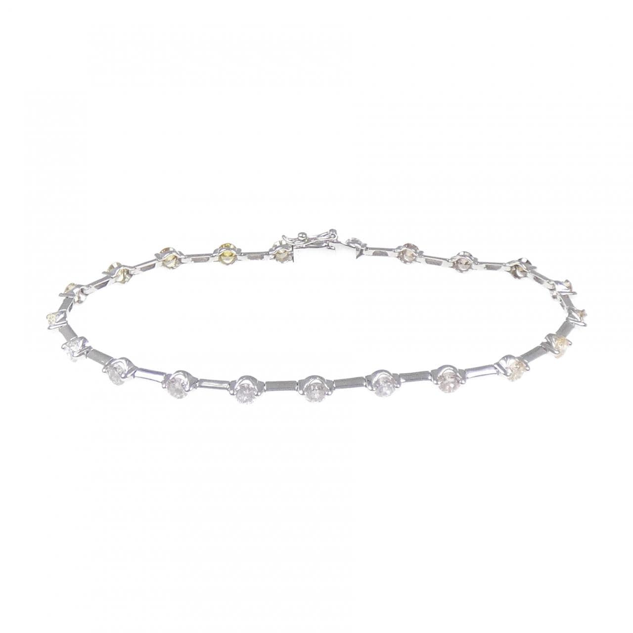 K18WG ダイヤモンド ブレスレット 2.32CT