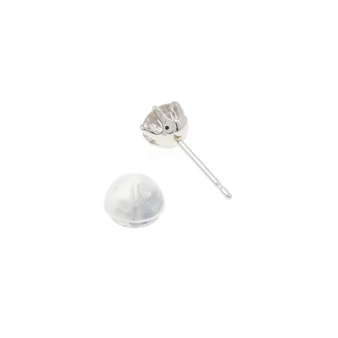 PT900 ソリティア ダイヤモンド ピアス 0.440CT 片耳