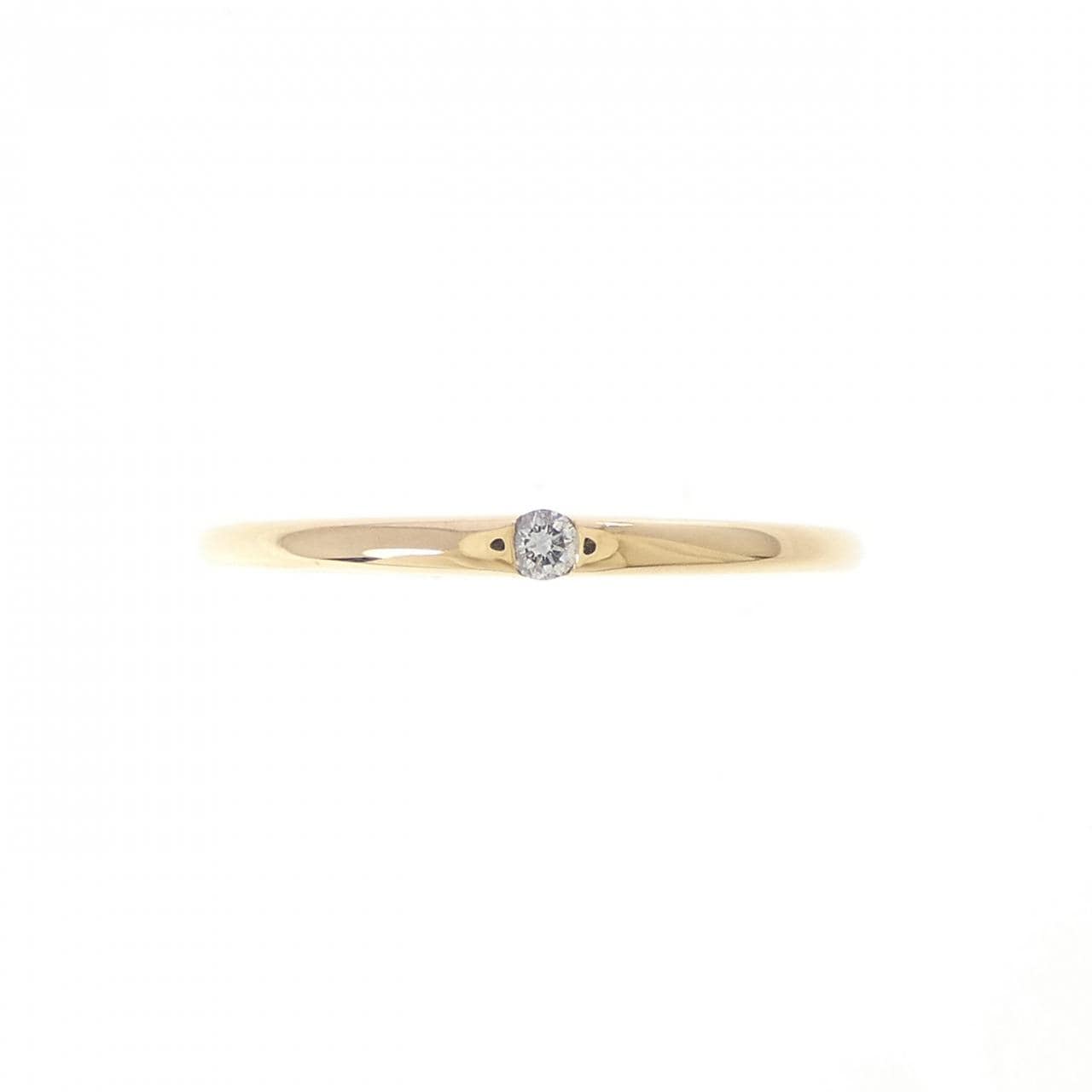 K18YG ソリティア ダイヤモンド リング 0.02CT