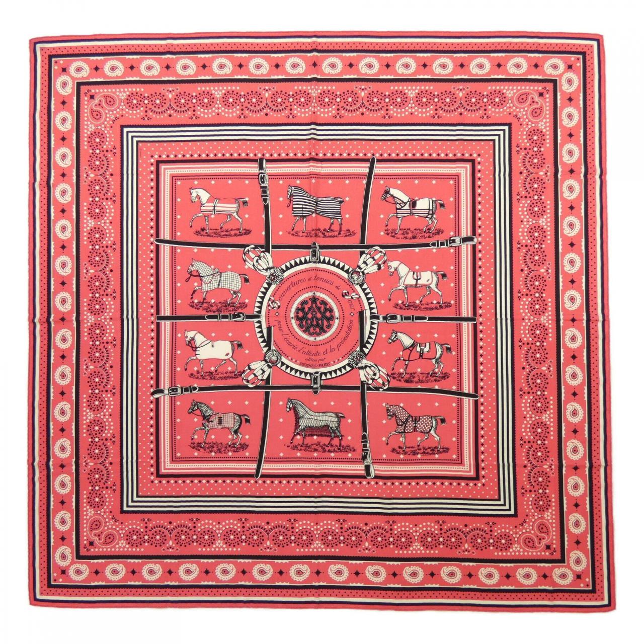 エルメス HERMES COUVERTURES ET TENUES DE JOUR BANDANA H243507S　カレジェアン140 ショール