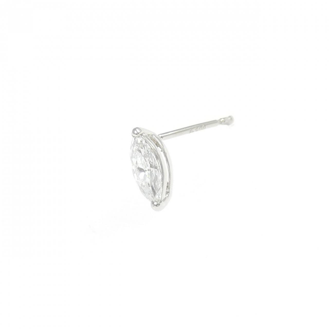 PT900 ダイヤモンド ピアス 0.230CT D SI2 マーキスカット 片耳