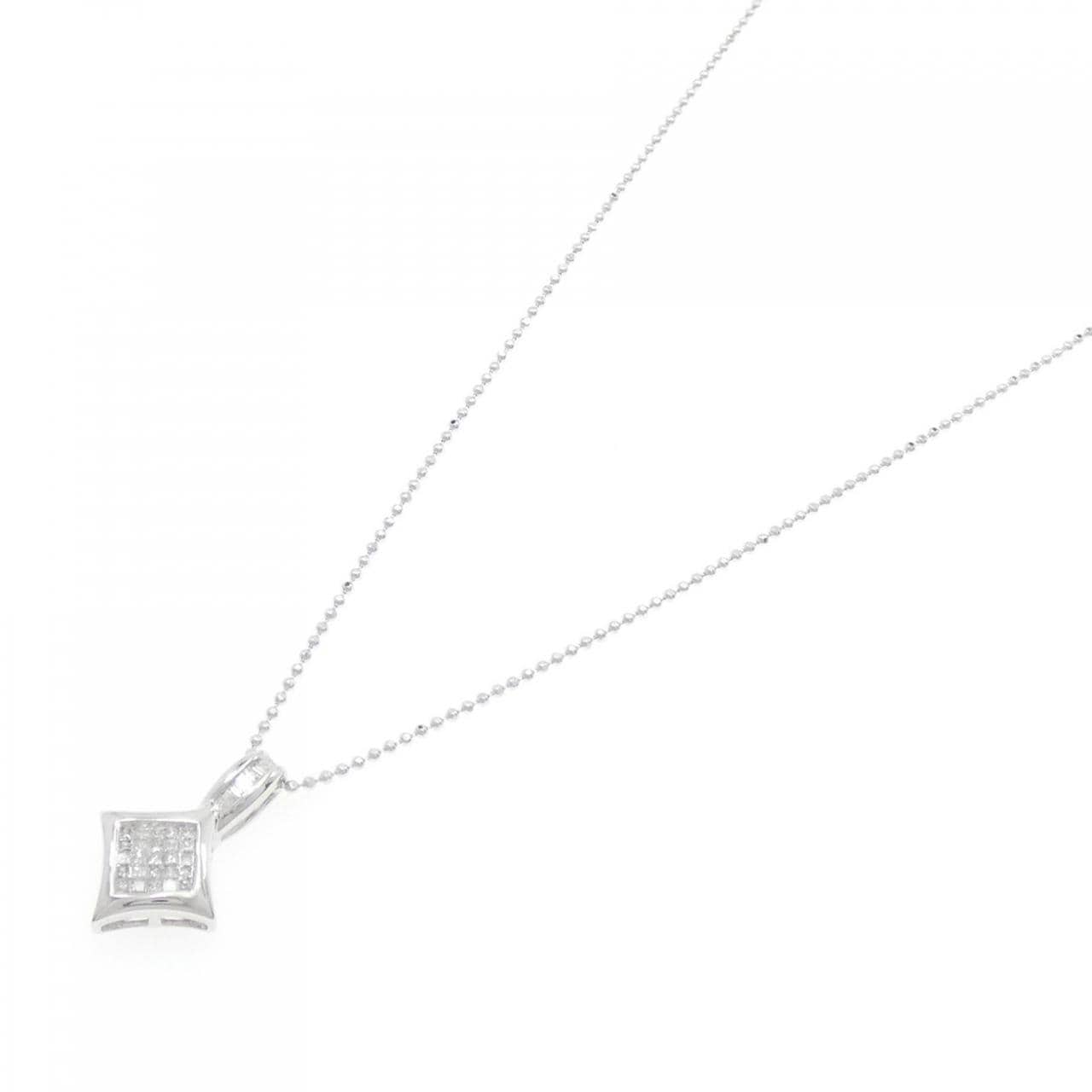 K18WG ダイヤモンド ネックレス 0.21CT