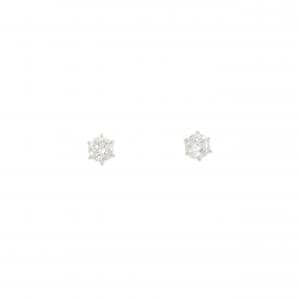 PT900 ソリティア ダイヤモンド ピアス 0.50CT