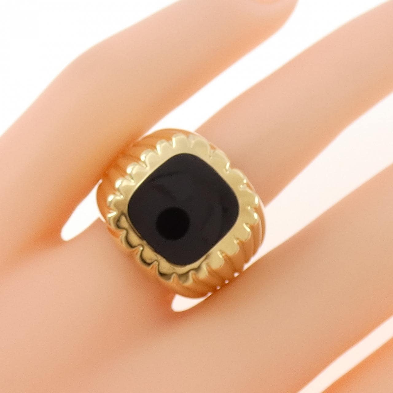 K18YG オニキス リング