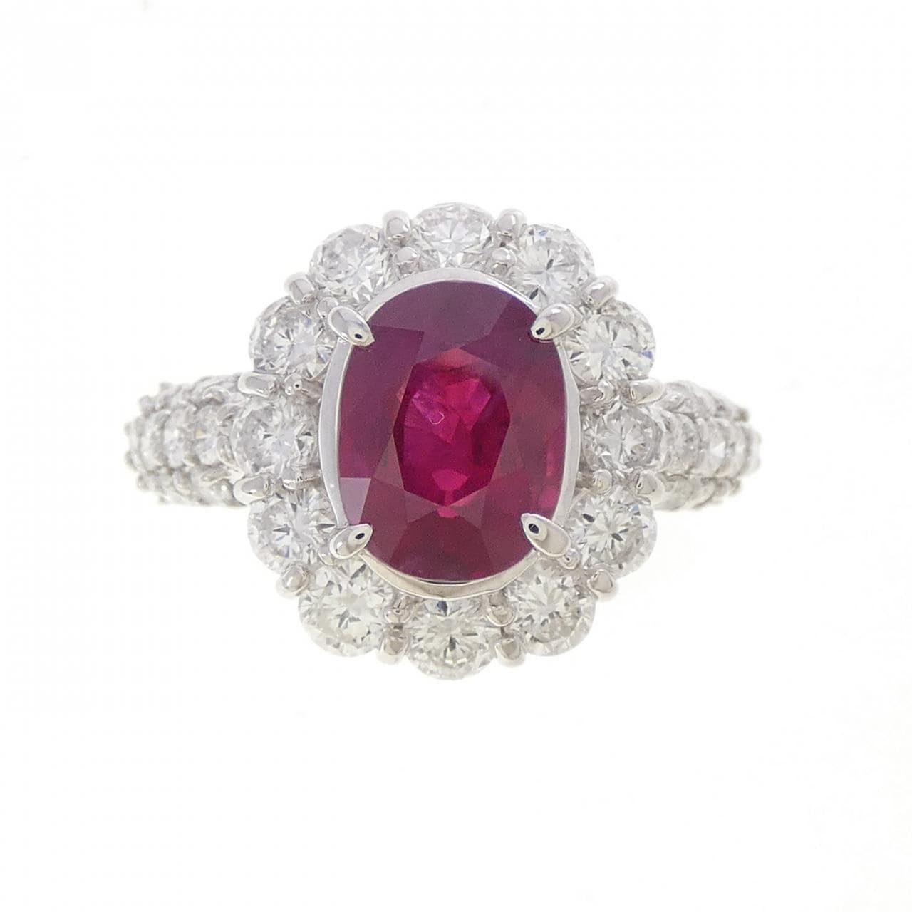 PT900 ピジョンブラッド ルビー リング 2.60CT ビルマ産