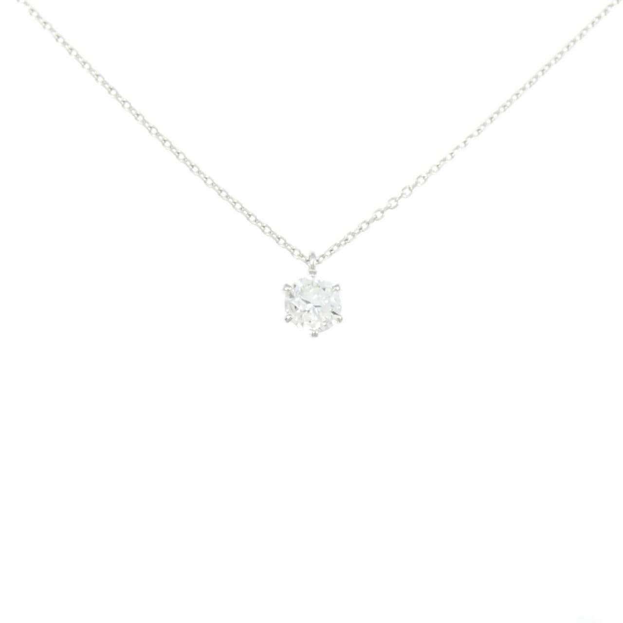 PT900/PT850 ソリティア ダイヤモンド ネックレス 0.376CT