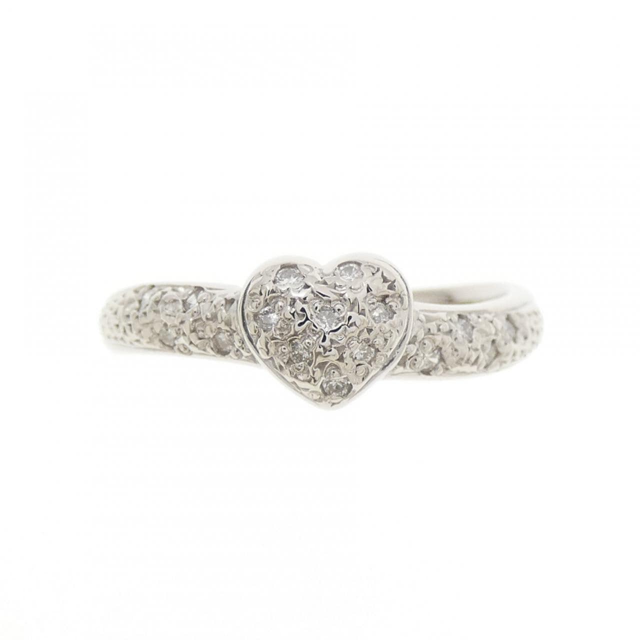 PT900 ハート ダイヤモンド リング 0.08CT