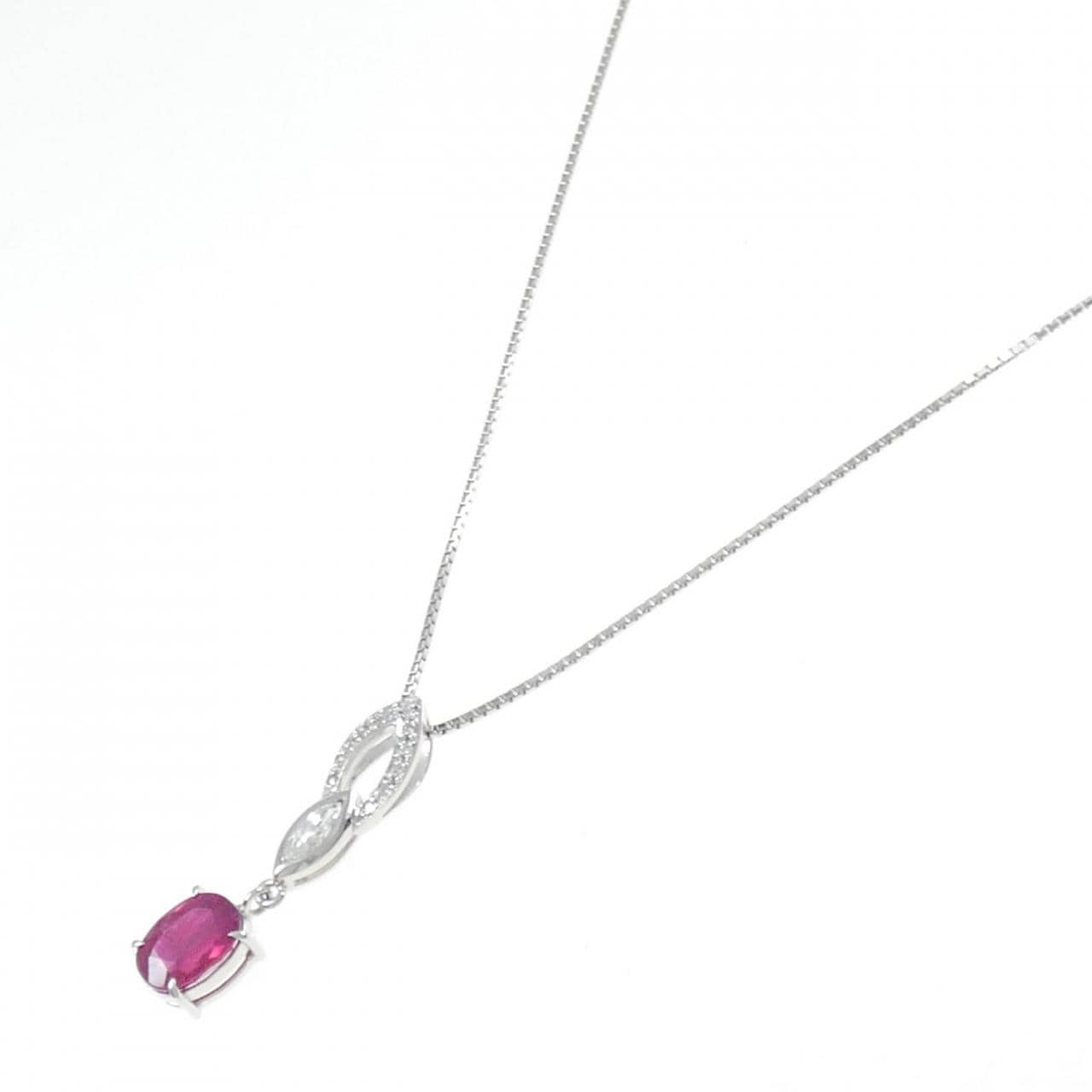 PT Ruby Necklace 2.37CT Burmese