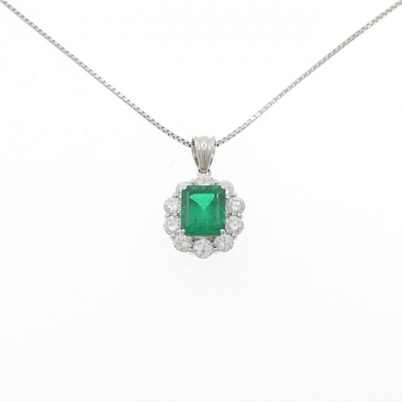 PT900/PT850 エメラルド ネックレス 2.79CT コロンビア産
