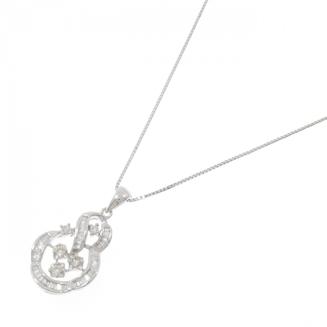 K18WG ダイヤモンド ネックレス 0.40CT